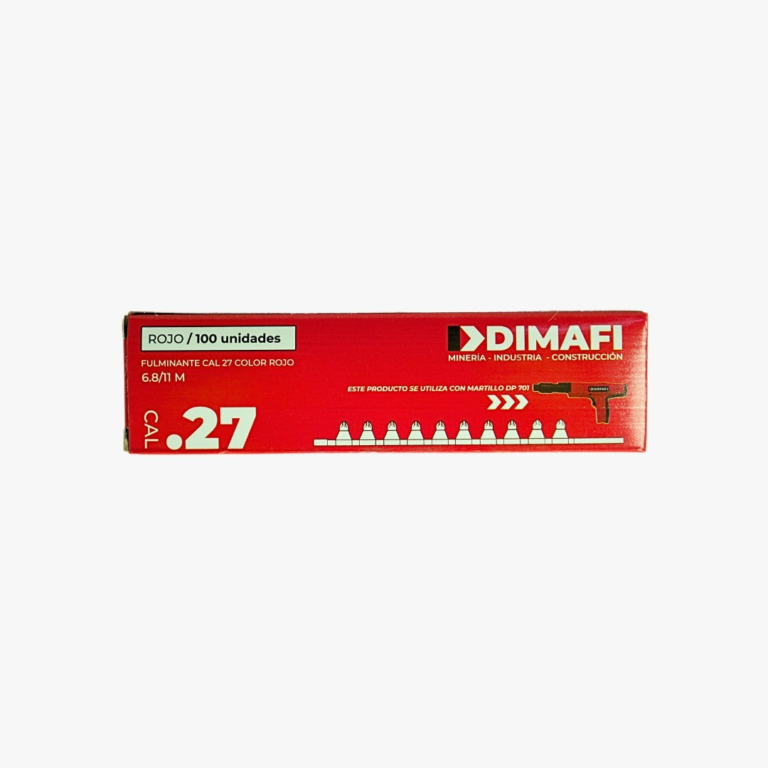 Fulminante Cal. 27 Color Rojo/Amarillo 100 unds. DIMAFI